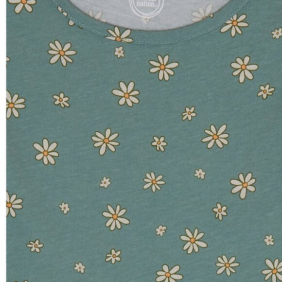 Feeling Lucky Shirt And Sage Green Floral Dress 2 Piece Set Girls Size 4-5 NEW - Picture 6 of 7